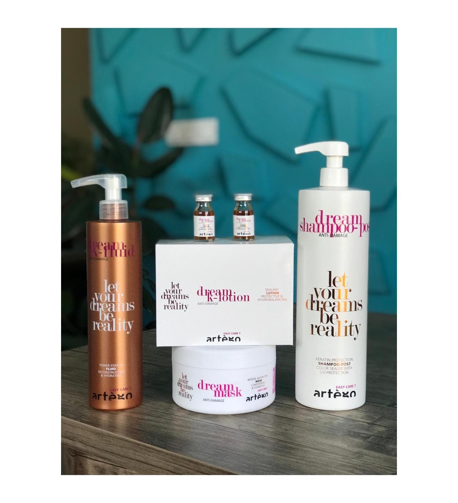 Artego Dream Repair Professional Keratin Therapy Hair Care 4-Piece Repair Care Emergency Rescue Set