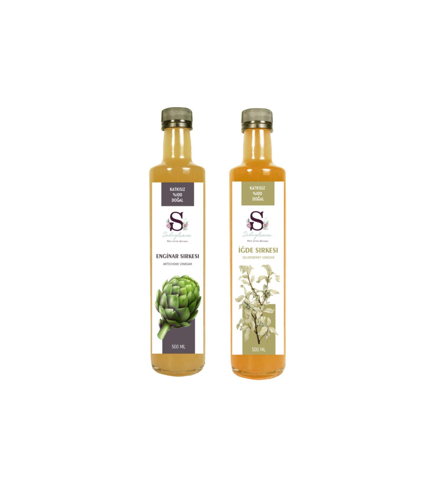 S heylaana Natural Artichoke Vinegar 500 ml - Natural Oleaster Vinegar 500 ml