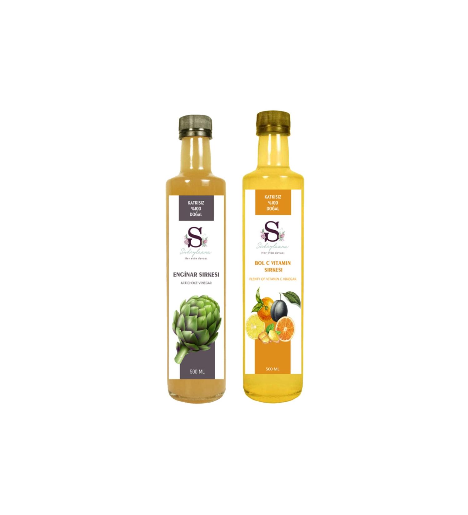 Suheylaana Natural Artichoke Vinegar 500 Ml - Natural Vitamin C Vinegar 500 Ml