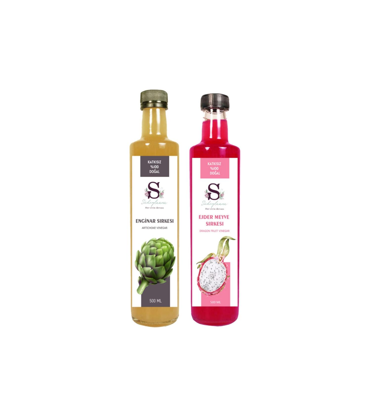 Suheylaana Natural Artichoke Vinegar 500 Ml - Natural Dragon Fruit Vinegar 500 Ml