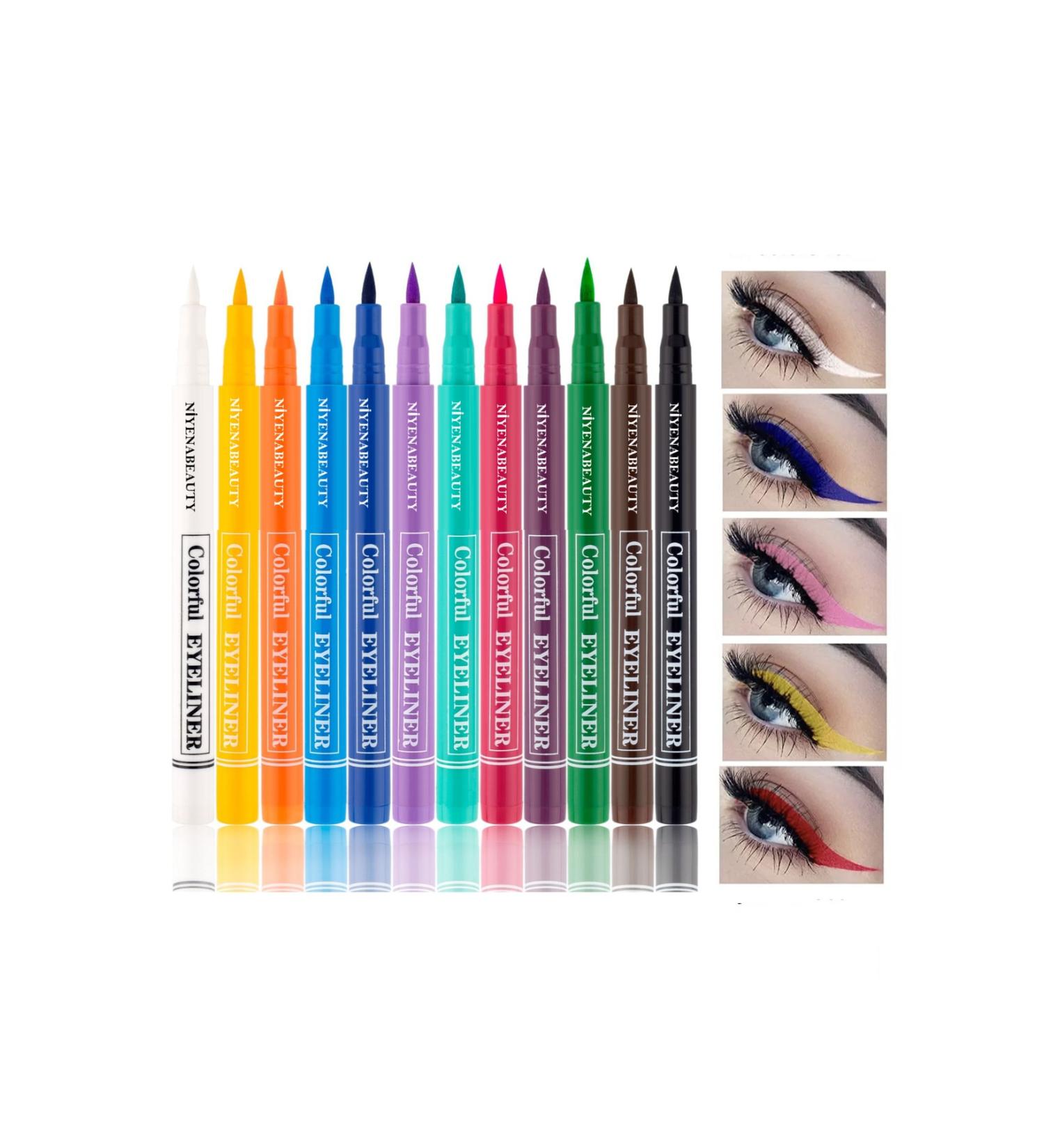 NIYENABEAUTY 12-pack Pencil Colored Eyeliner Set Waterproof - Buy Online on GoSupps.com