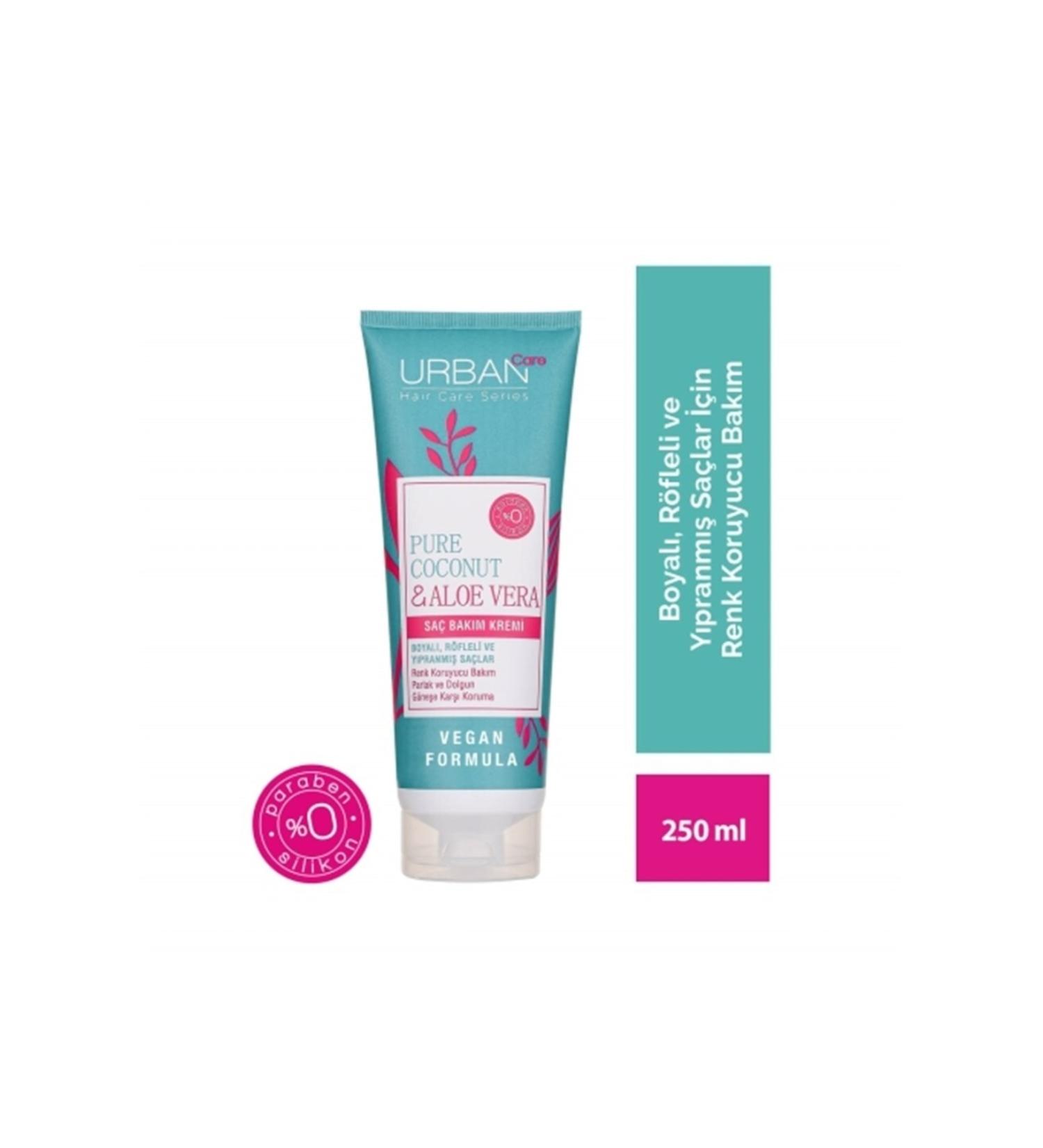 Urban Care Color Protecting Hair Care Cream with Pure Coconut Oil and Aloe Vera 250 ml