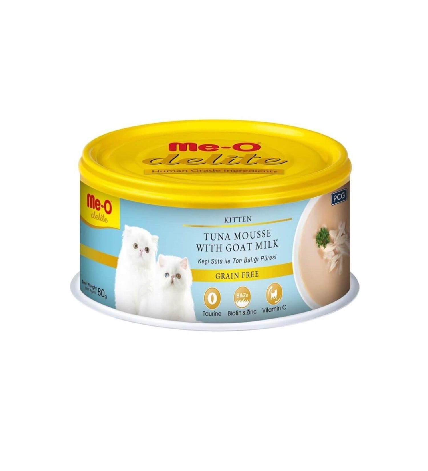 me-o Delite Grain-Free Goat Milk Tuna Kitten Canned Food 80gr Set of 6