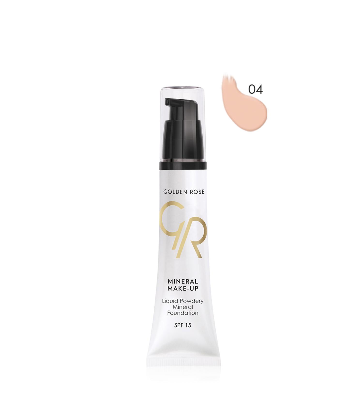 Golden Rose Mineral Foundation - Liquid Powder Mineral Foundation Spf 15 No: 04