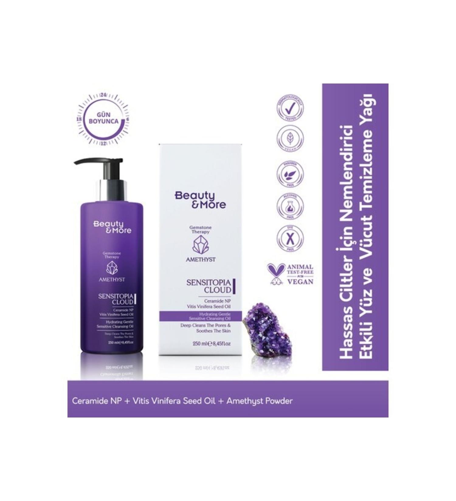 BeautyandMore Beauty&more Amethyst Purple Sensitopia Cloud Moisturizing Effective Face and Body Cleanser for Sensitive Skin - Buy Online on GoSupps.com