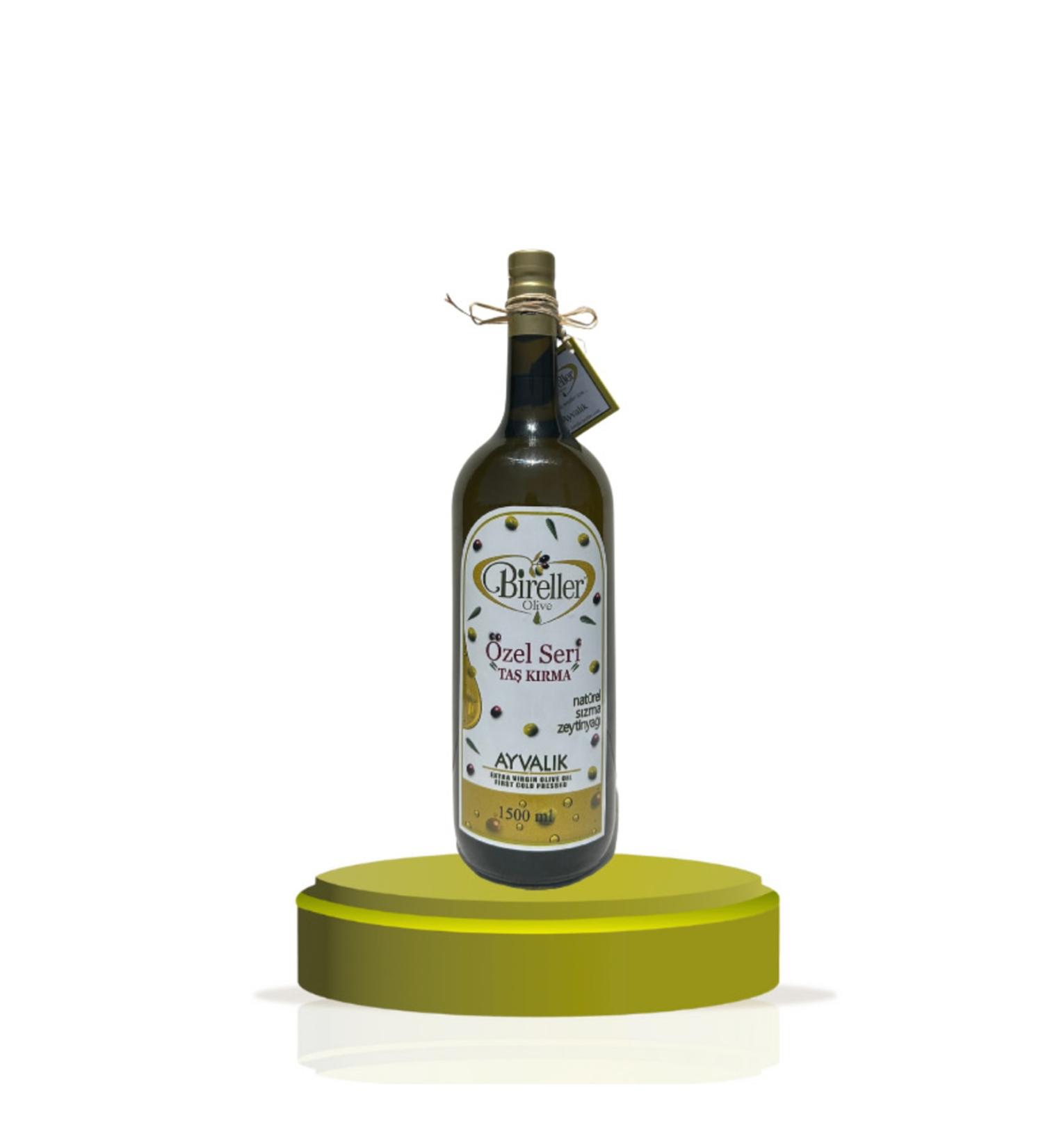 Bireller Natural Ayval k Extra Virgin Olive Oil Stone Press 1500 Cc