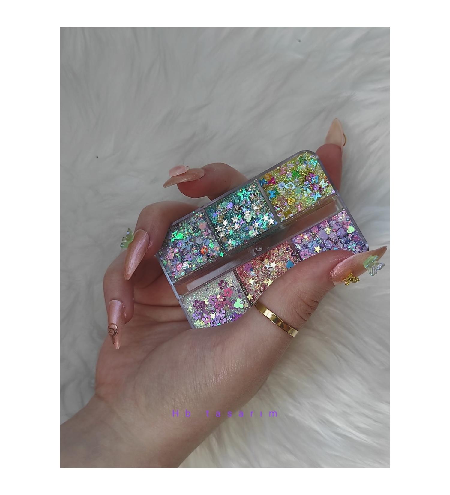 hbtasarim Glitter Gel Eyeshadow Palette Glittery Creamy Palette Eyeshadow 2 - Buy Online on GoSupps.com