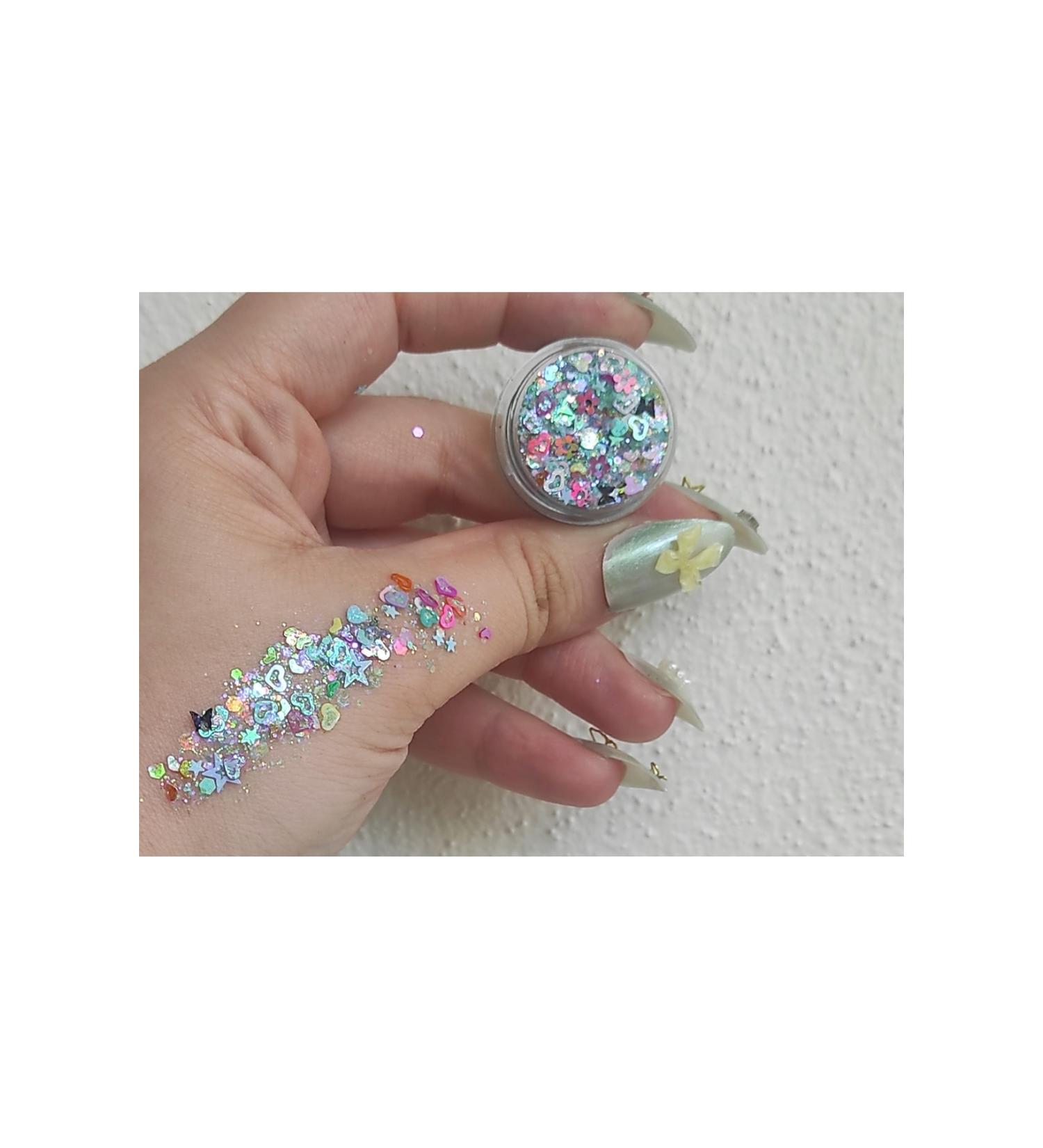 hbtasarim Glitter Gel Butterfly Heart Gel Cream Eyeshadow Face and Body Glitter Shiny Glitter - Buy Online on GoSupps.com