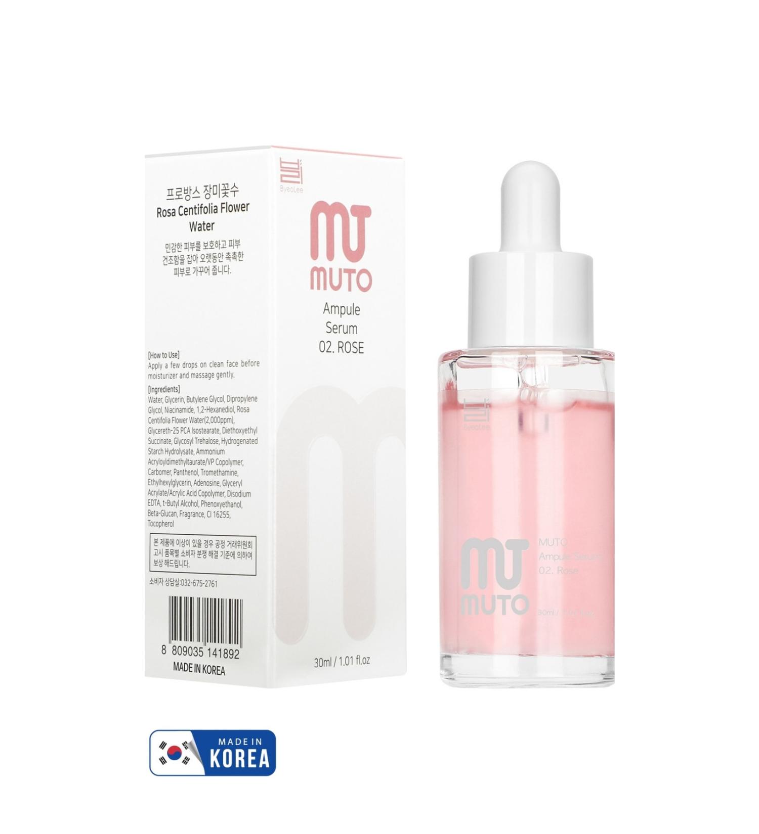 byeolee Muto Rose Centifolia Rose Extract Niacinamide Brightening & Rejuvenating Protective Serum 30 ml - Buy Online on GoSupps.com