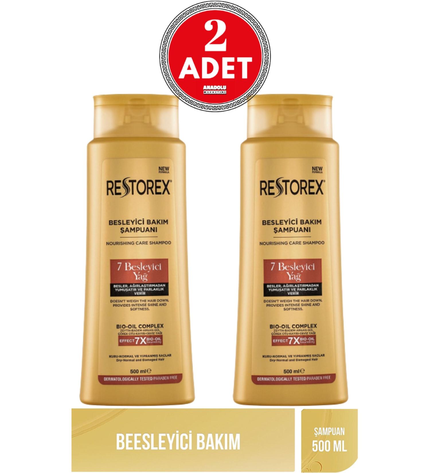 Restorex Care Shampoo 7 Nourishing Oils 500 Ml 2 Pieces - Buy Online on GoSupps.com