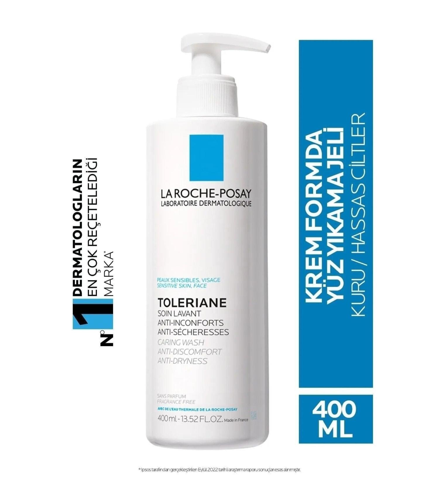 La Roche Posay Toleriane Caring Wash - Cleanser For Dry And Sensitive Skin Face And Make-up 400 / ml..