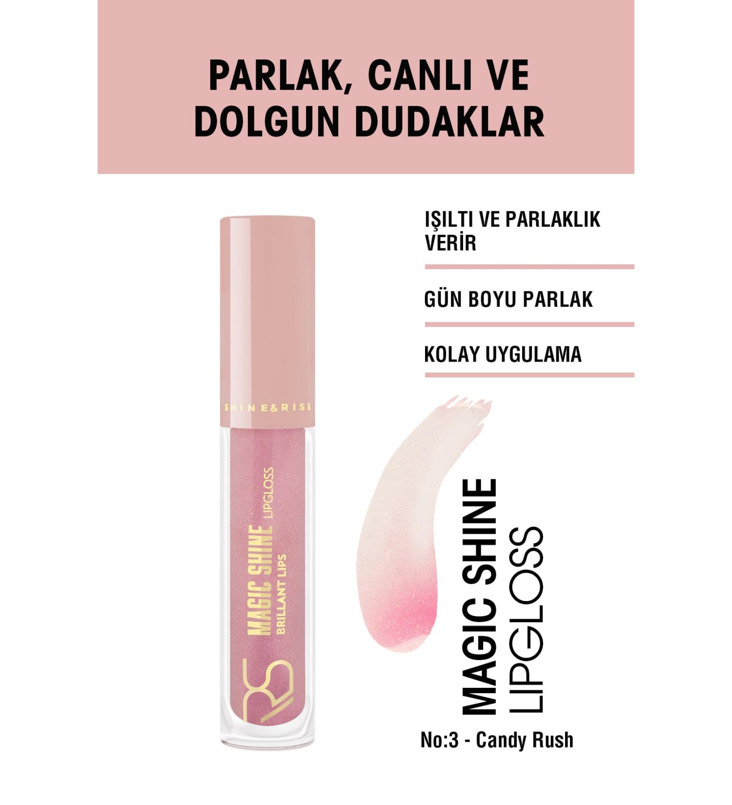 Rise and Shine Natural Shine Lip Gloss No:3 - Candy Rush - Buy Online on GoSupps.com