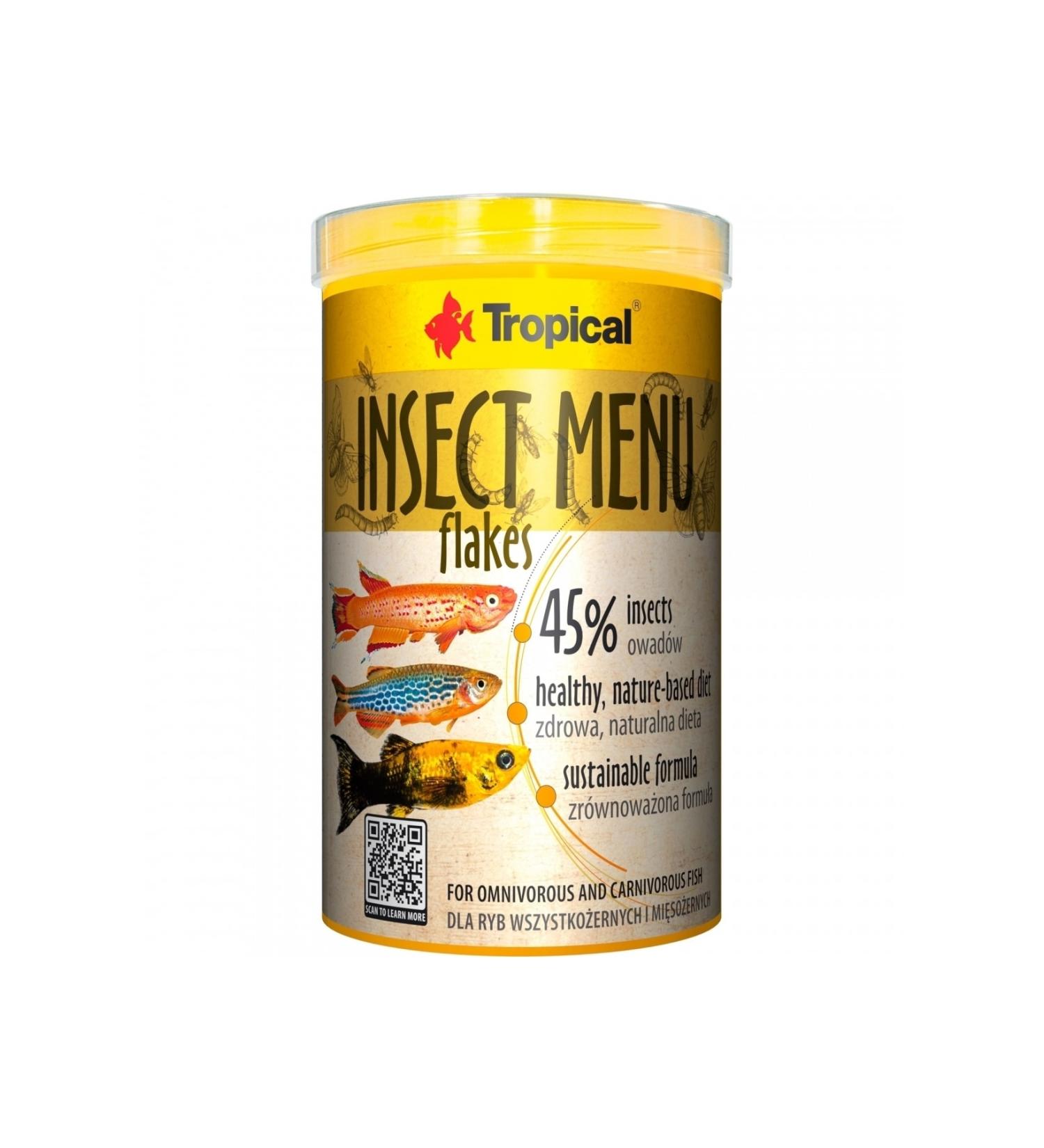 Tropical Insect Menu Flakes Flakes 1000 ml 200 gr Insect Extract Fish Food