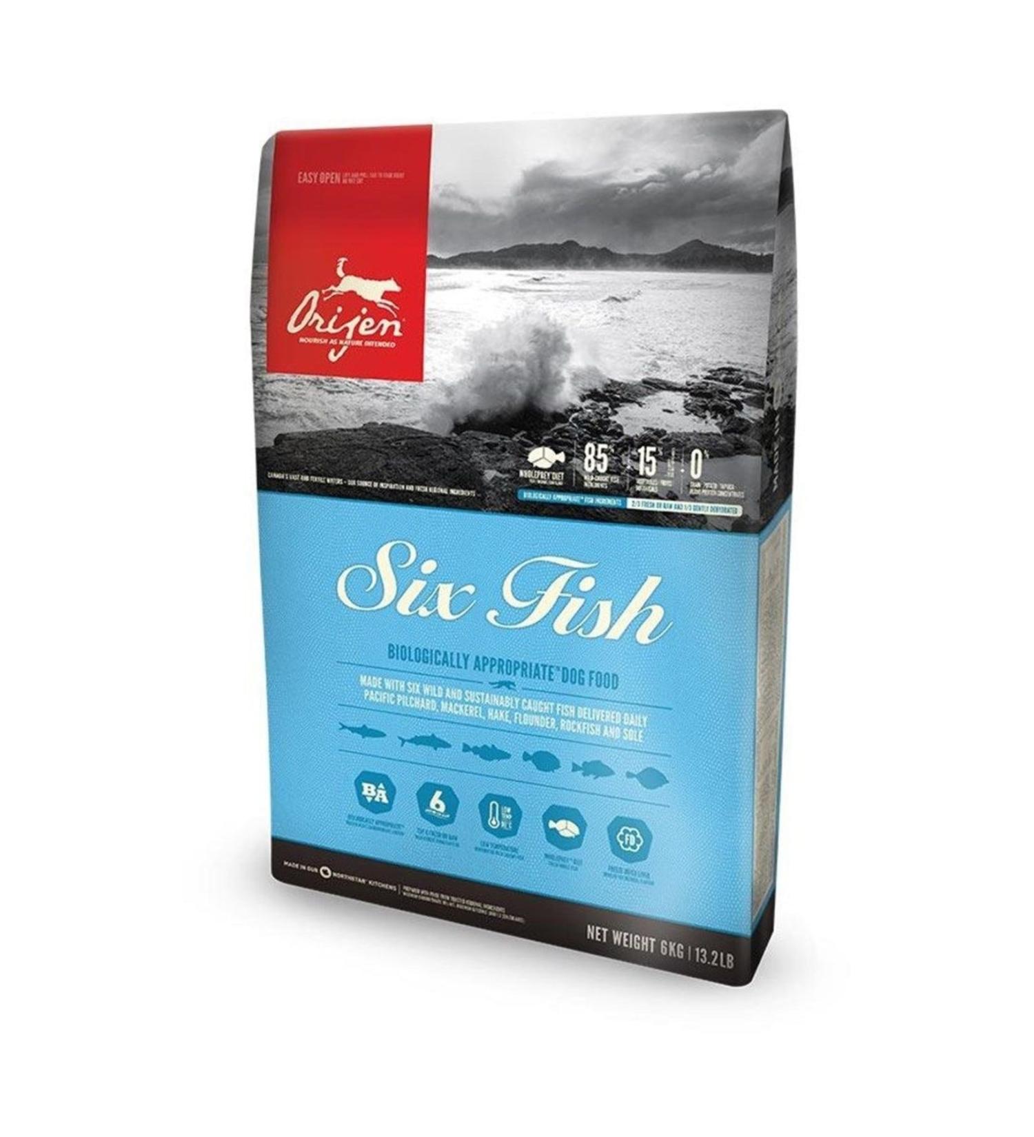 Orijen Six Fish Grain-Free Fish Puppy and Adult Dog Food 11.4 Kg