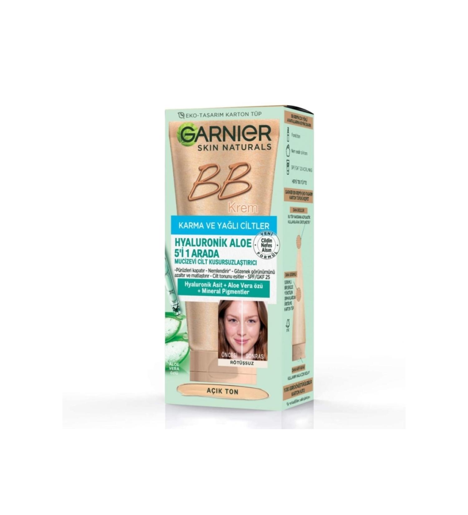 Garnier BB Cream Light Tone Aloe Vera Extract for Combination and Oily Skin 50 ml