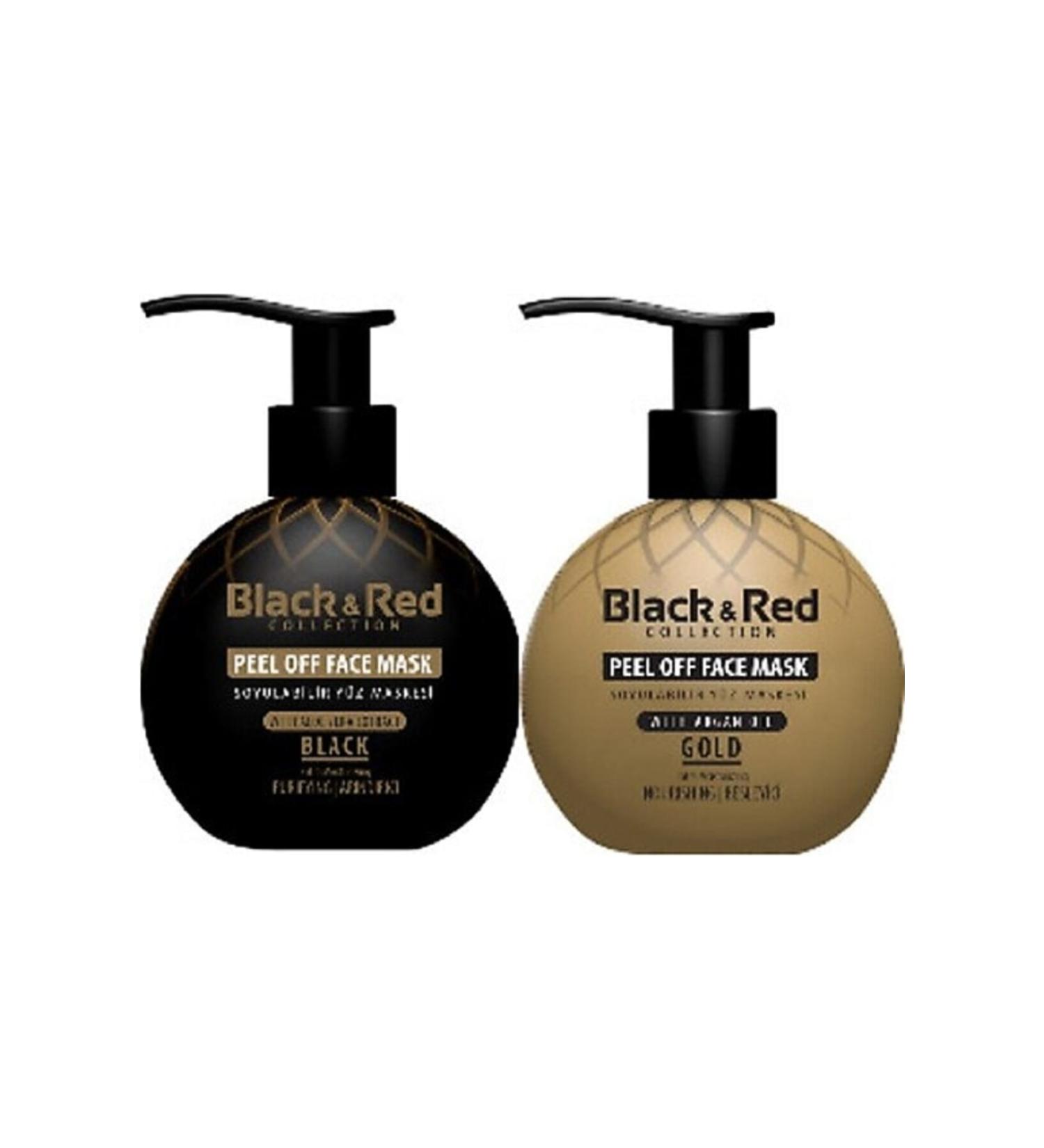 Black Red Peelable Black And Gold Face Mask Against Blackheads 2x250 Ml.