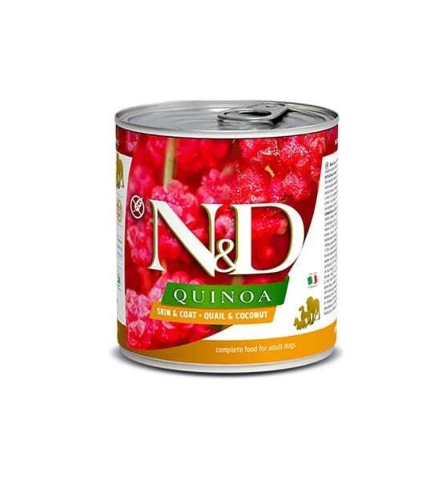 N & D Quinoa Skin Quail & Coconut Canned Dog Food 285g