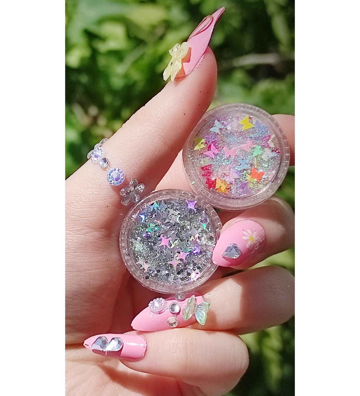 hbtasarim Glitter Gel Eyeshadow Soft Series Double Butterfly-Star Shiny Glitter