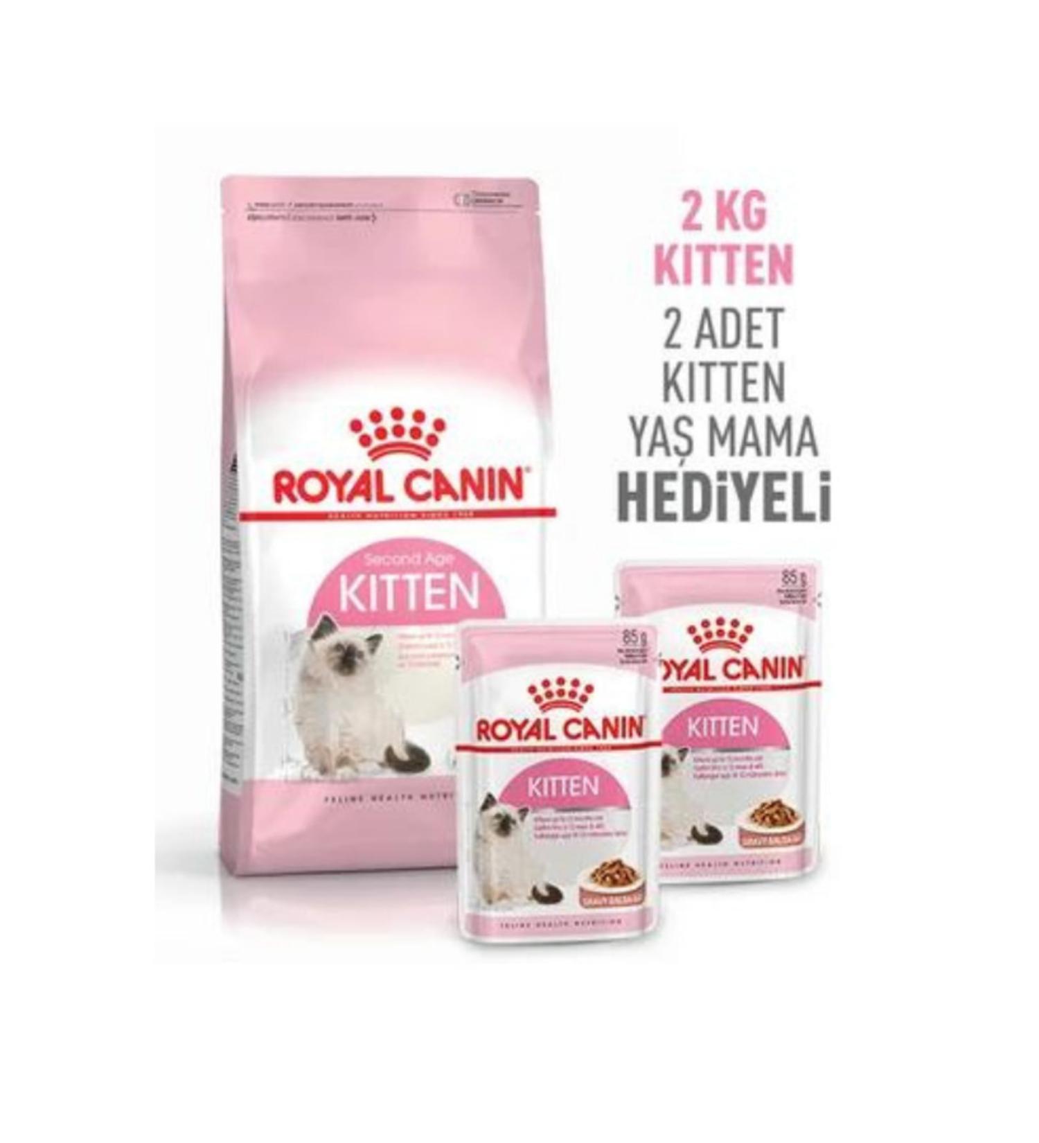 Royal Canin Kitten Kitten Cat Food 2 Kg + Kitten Kitten Canned Cat Food 85 G X 2 Pieces