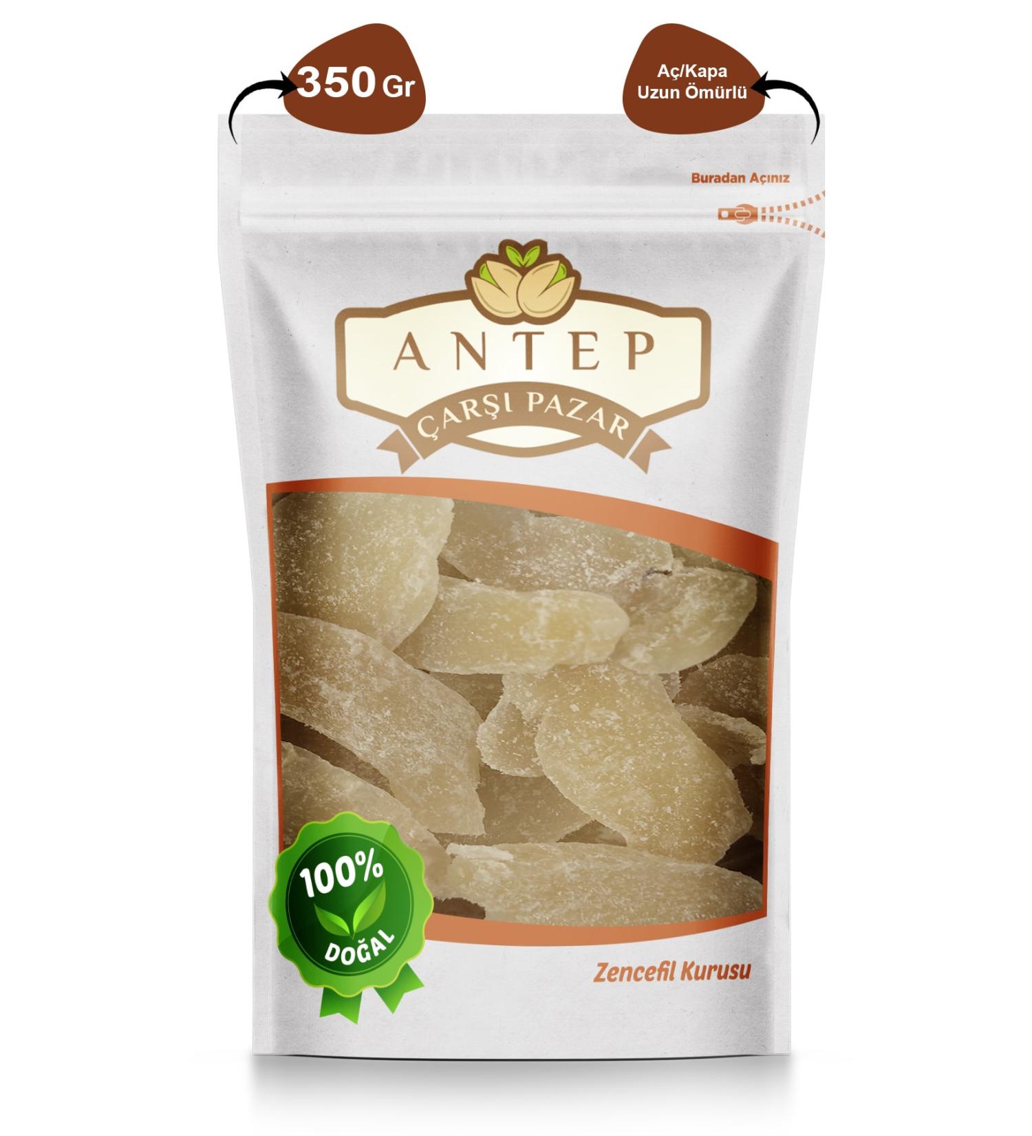 Antep Bazaar Dried Ginger Dried Tropical Fruit 350 gr