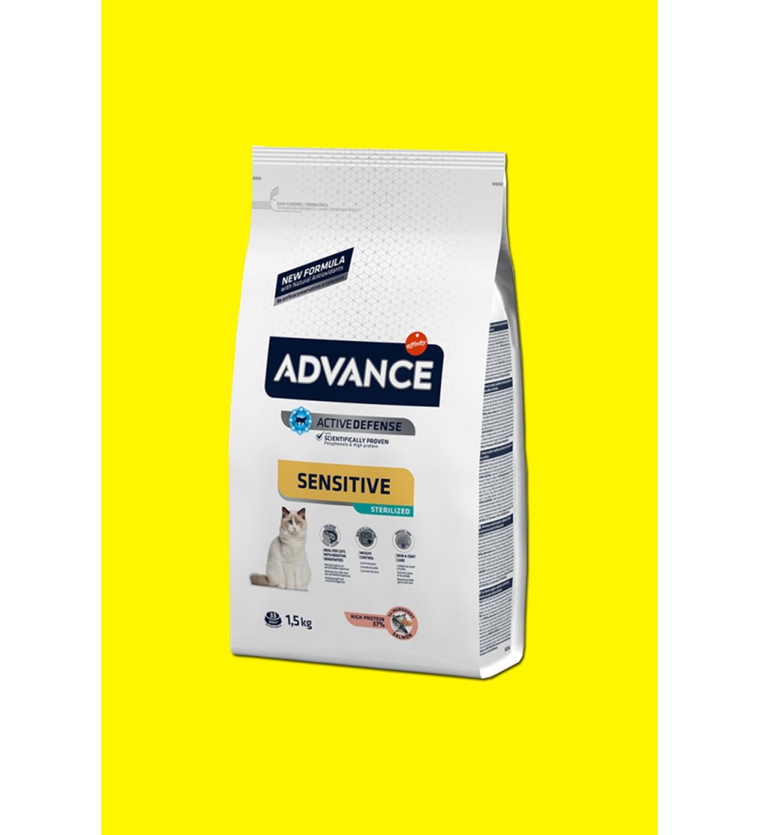 Advance Salmon Food for Neutered Cats with Sensitive Digestive Systems - 1.5 Kg - Buy Online on GoSupps.com