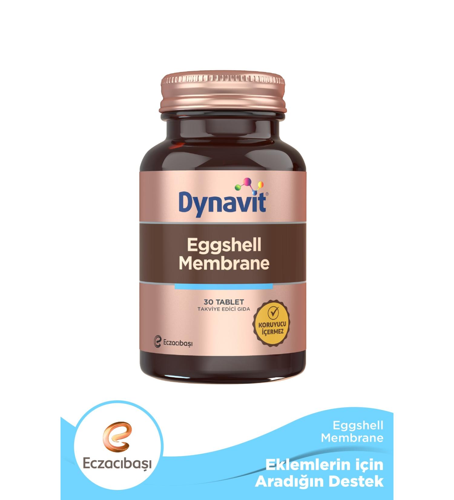 Dynavit Eggshell Membrane Supplementary Food Containing Eggshell Membrane Turmeric and Manganese 30 Tablets - Buy Online on GoSupps.com