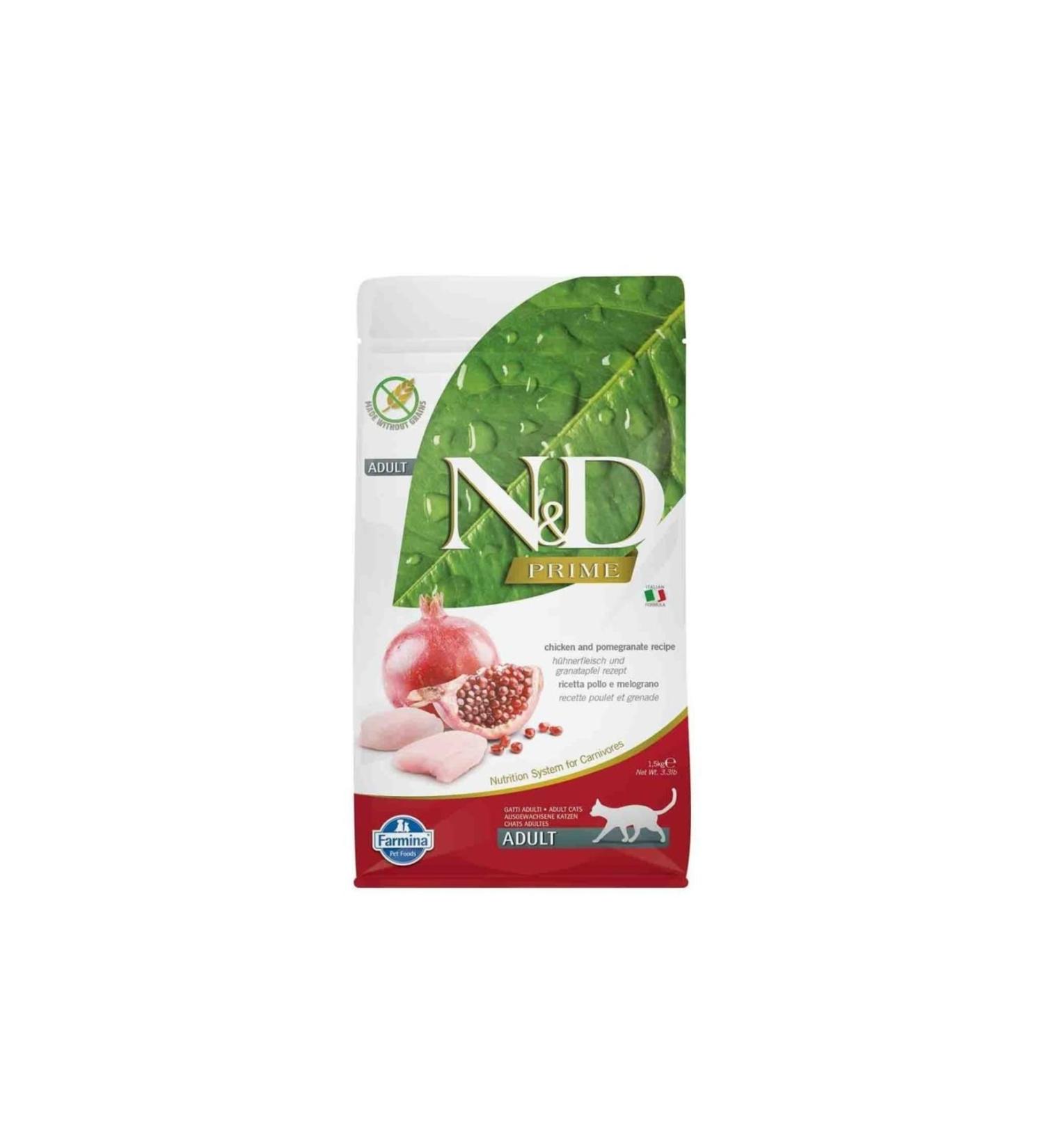 N & D Nd Grain Free Chicken Pomegranate Adult Cat Food 1.5 Kg