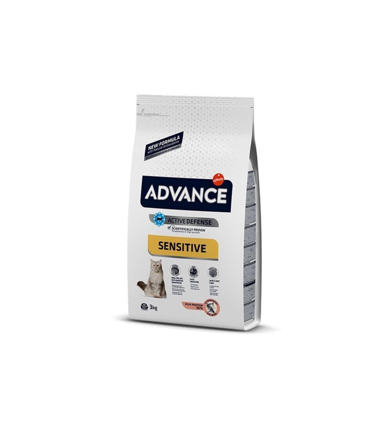 Advance Sensitive Adult Cat Food with Salmon 3 Kg