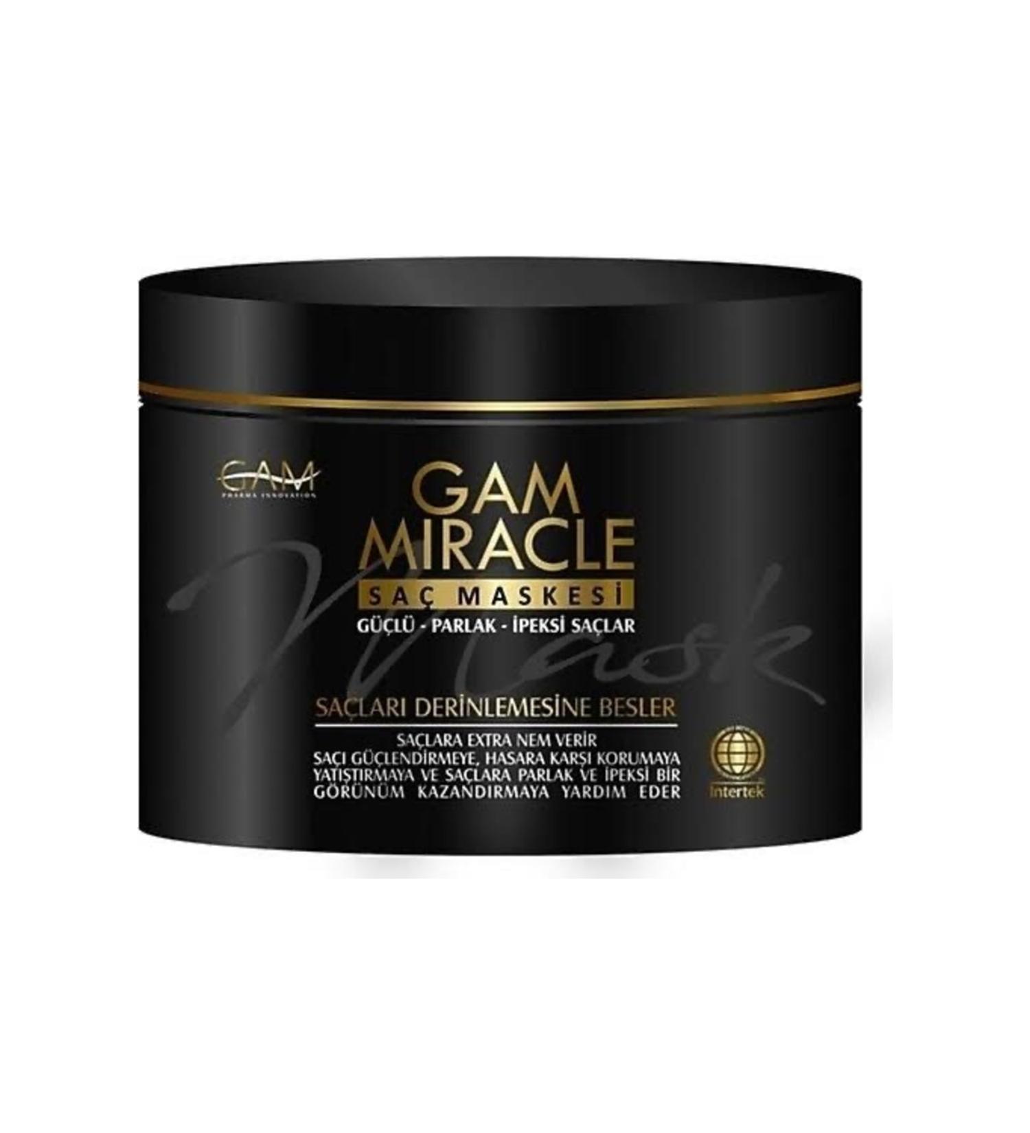 GAM Hair Care Mask 200ml For Strong Shiny and Silky Hair - Contains Keratin Argan Oil Vitamins E & A - Buy Online on GoSupps.com
