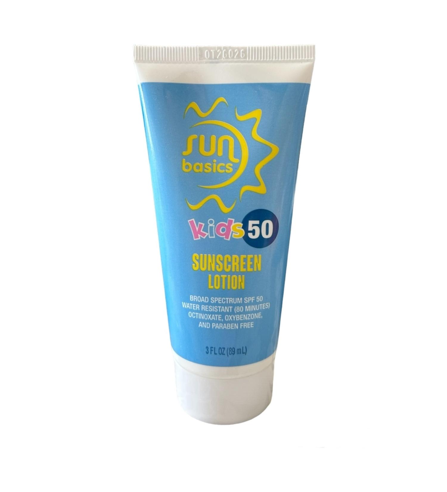 Sun basics Kids Sunscreen Lotion Children's Sun Protection Cream Spf 50 + 89ml.