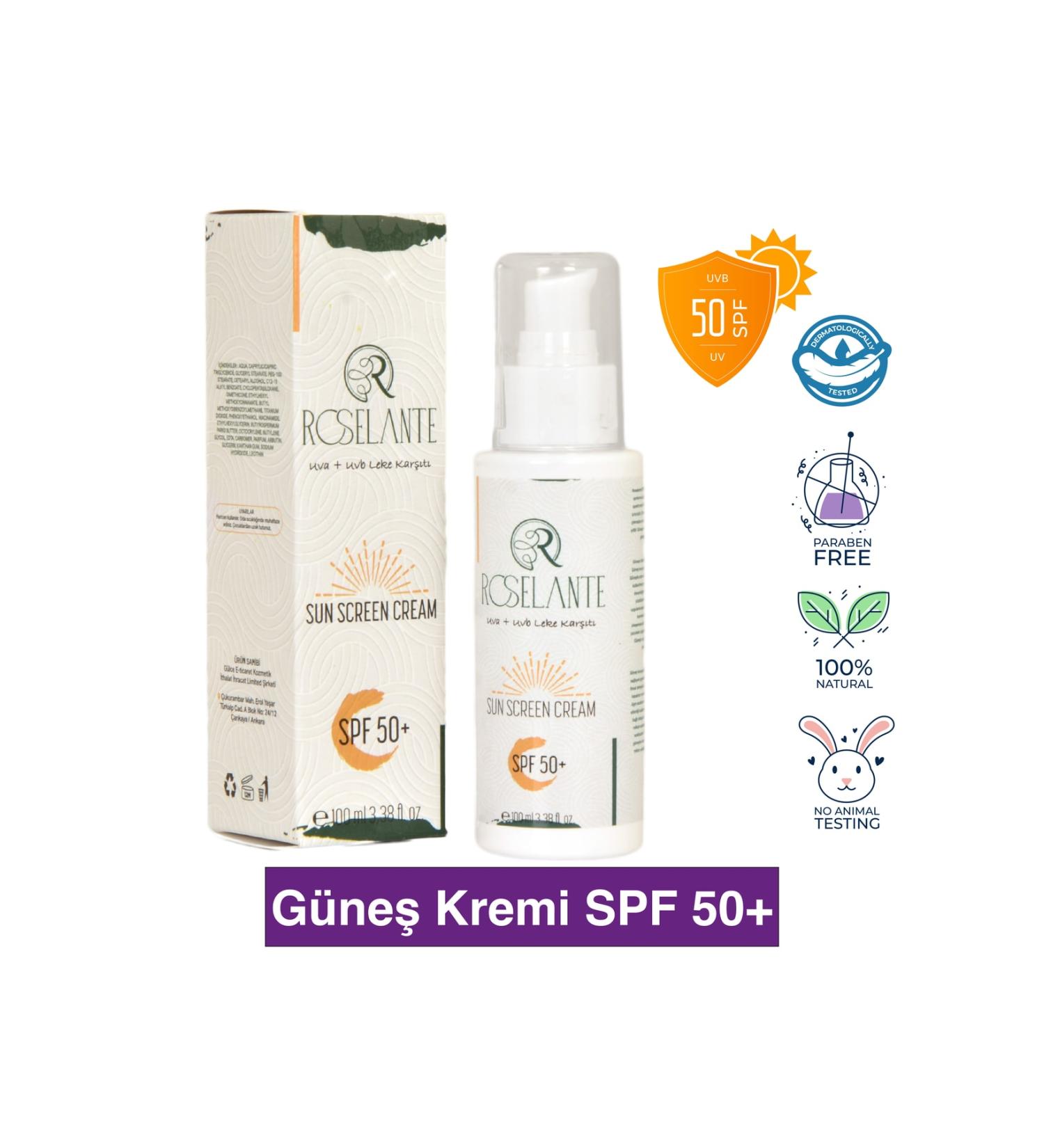 Roselante Sun Screen Sunscreen Cream Spf 50+ 100ml - Buy Online on GoSupps.com