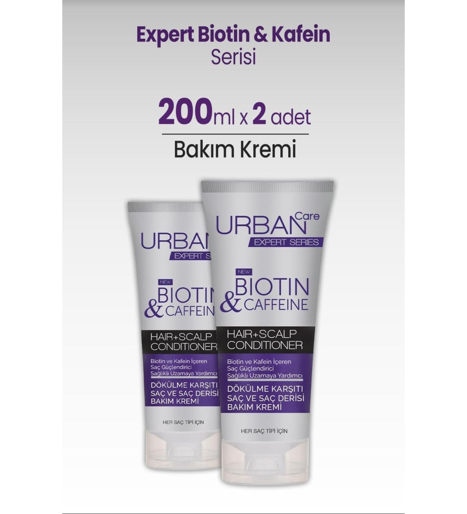 Urban Care Expert Biotin & Caffeine Hair and Scalp Care Cream 200 Ml X 2 Pieces