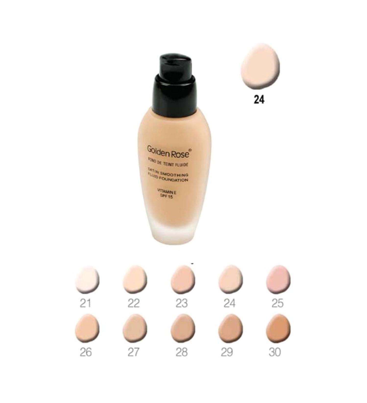 Golden Rose Liquid Foundation - Satin Smoothing Fluid Foundation Spf 15 No: 30 34 ml 8691190114305