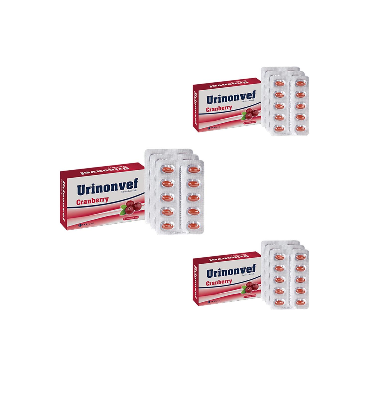 Urinonvef Cranberry Food Supplement 3-Pack