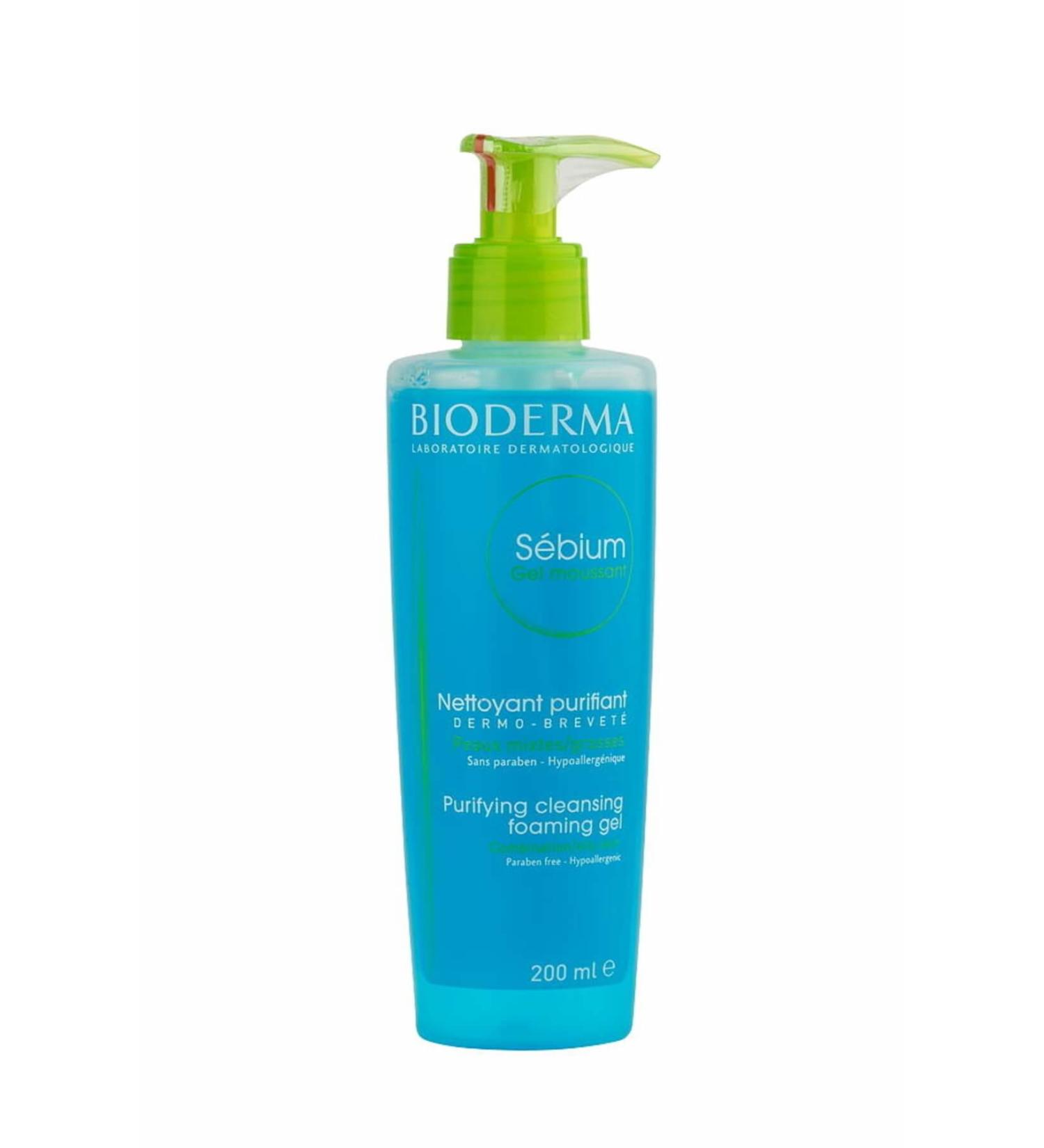 Bioderma Facial Wash Gel Sebium Purifying Foaming Gel 200 ml 3401578653709
