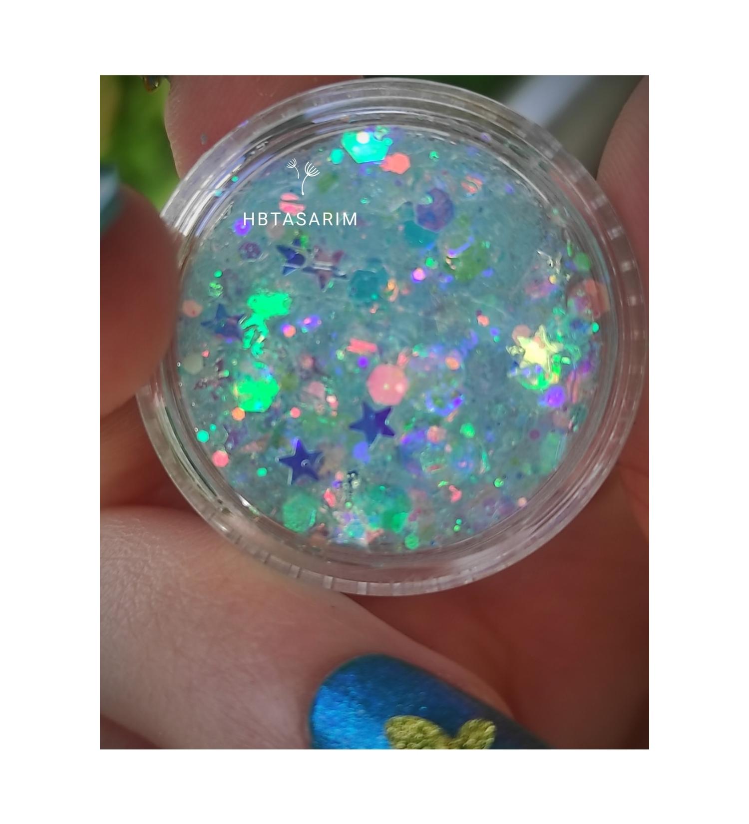 hbtasarim Glitter Gel Eye Shadow Creamy Gel Glitter Eye Shadow