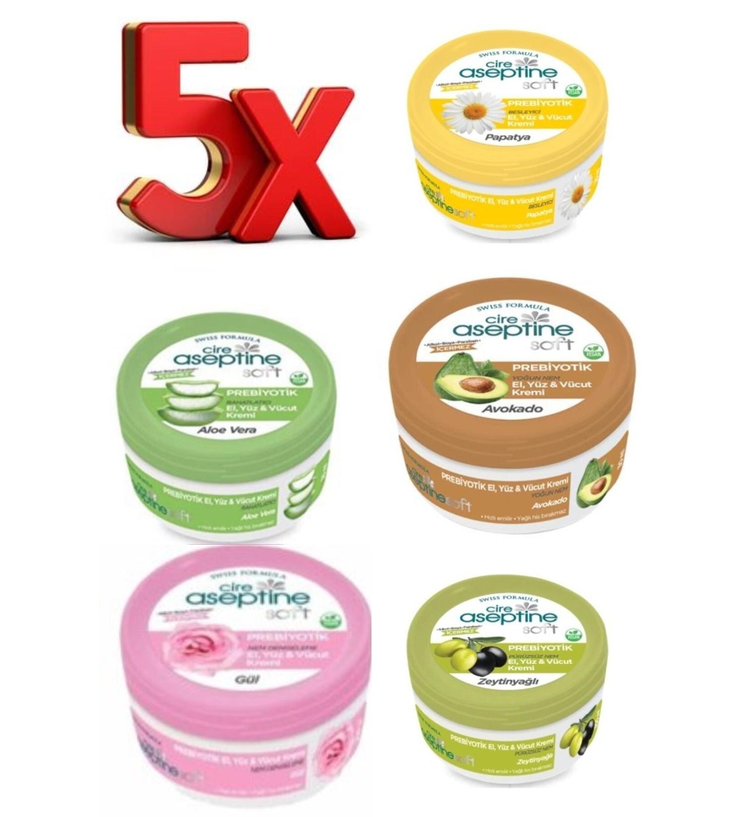 Cire Aseptine 5 X Soft Prebiotic Hand Face & Body Cream 30 Ml
