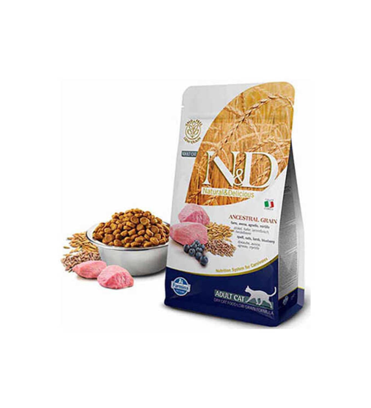 N & D Nd Low Grain Lamb Blueberry Adult Cat Food 1.5 Kg