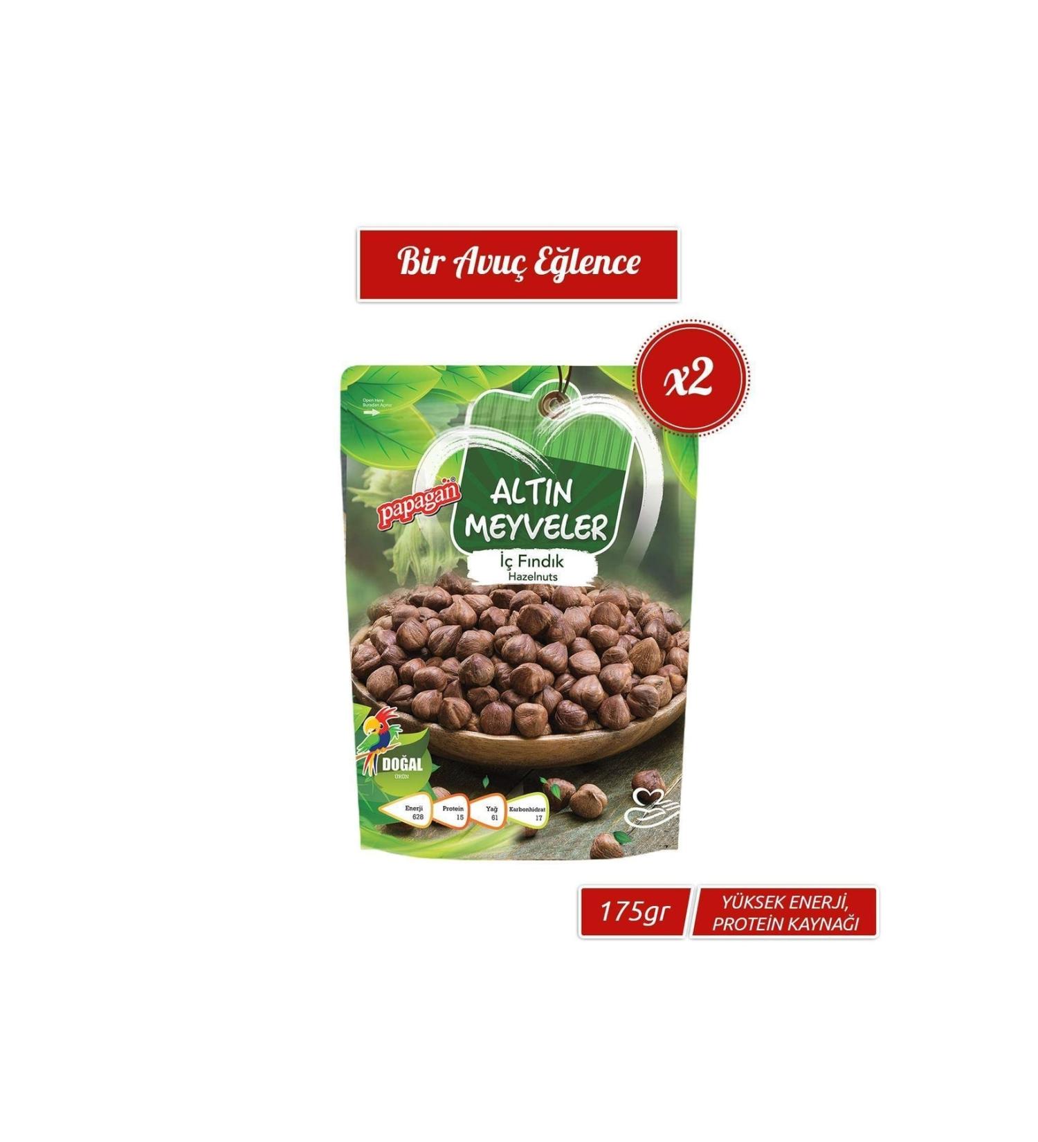 Parrot Nuts Golden Fruits Raw Hazelnuts 2 X 140 grams