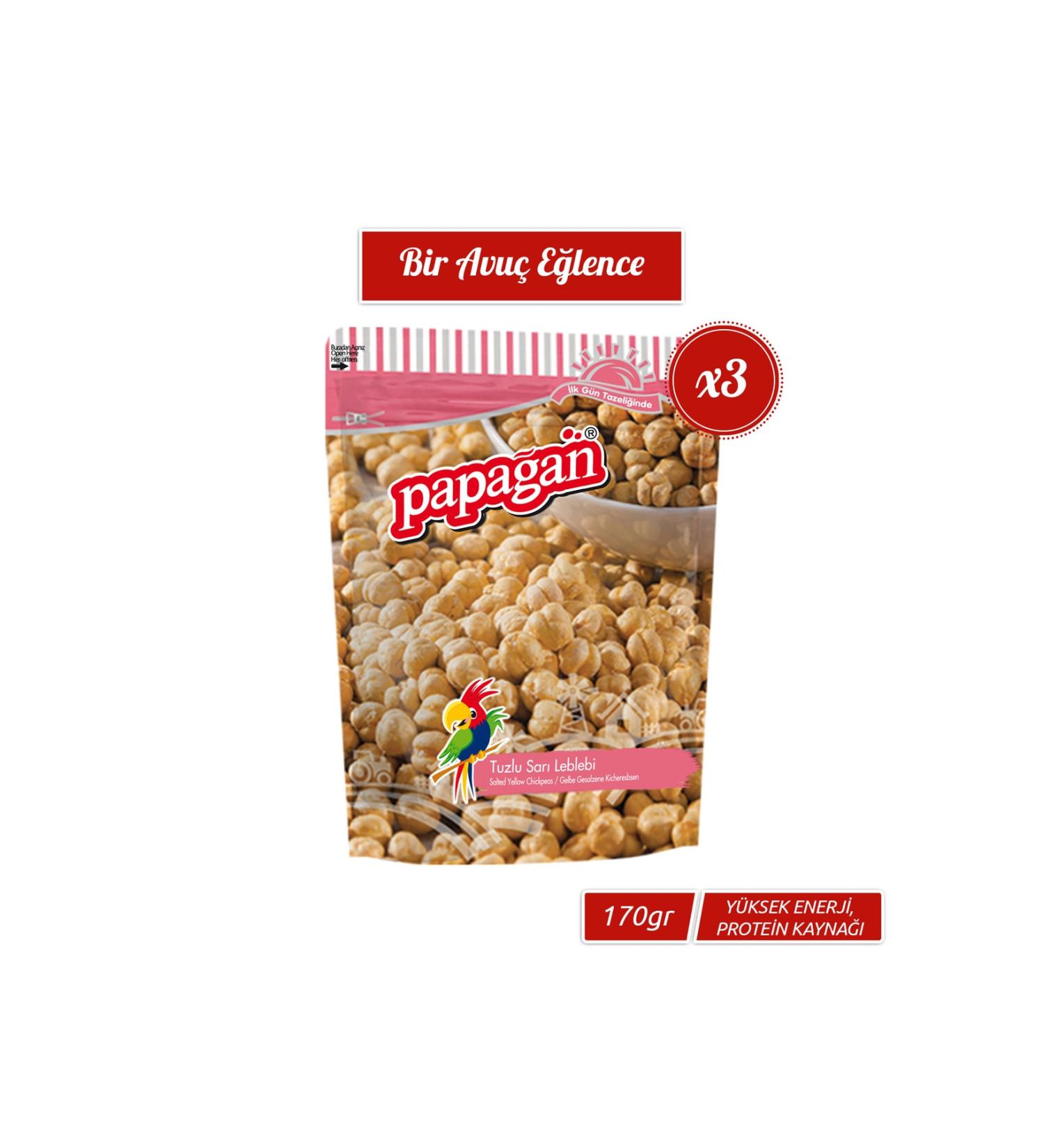 Parrot Nuts Salted Yellow Chickpeas 3 X 170 grams