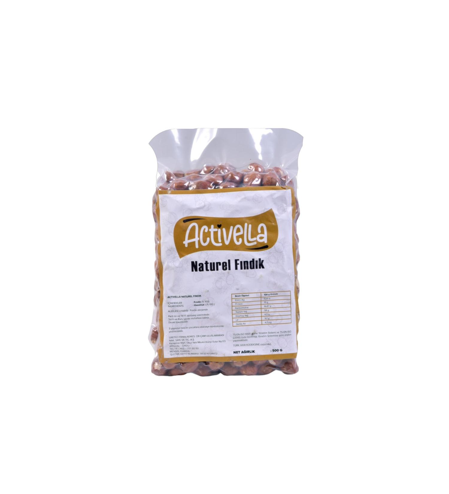 Activella Natural Hazelnuts 500gr