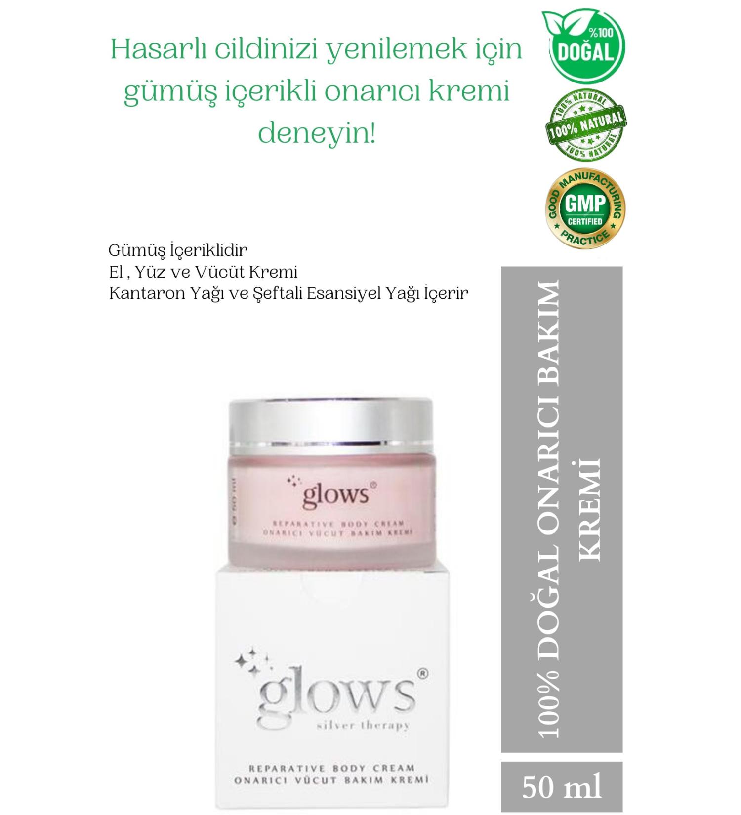 Glows Silver Therapy Repairing Body Hand and Face Care Cream 50ml