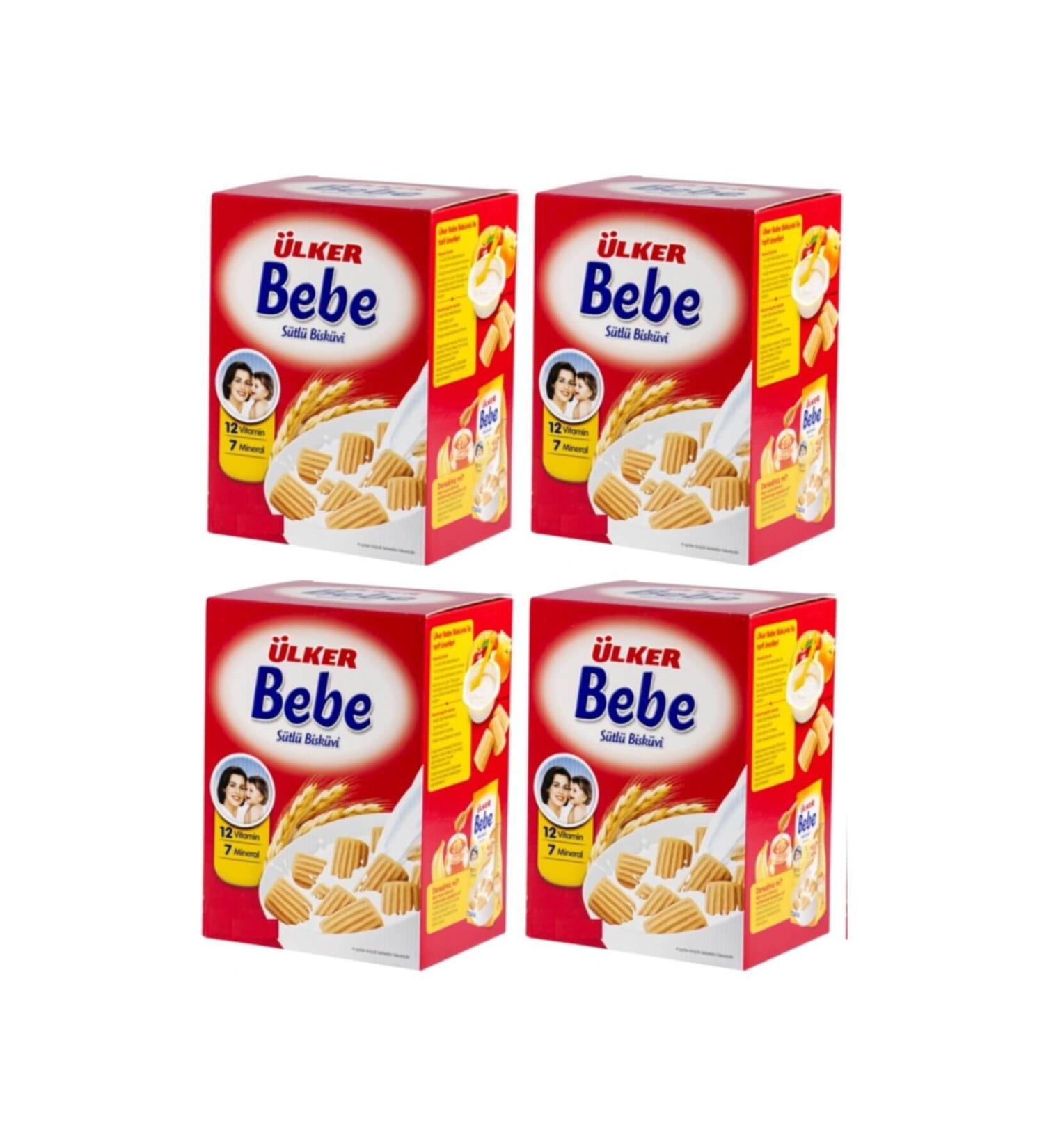Ulker Baby Biscuits 3200 Gr 12 Vitamin Box Set of 4
