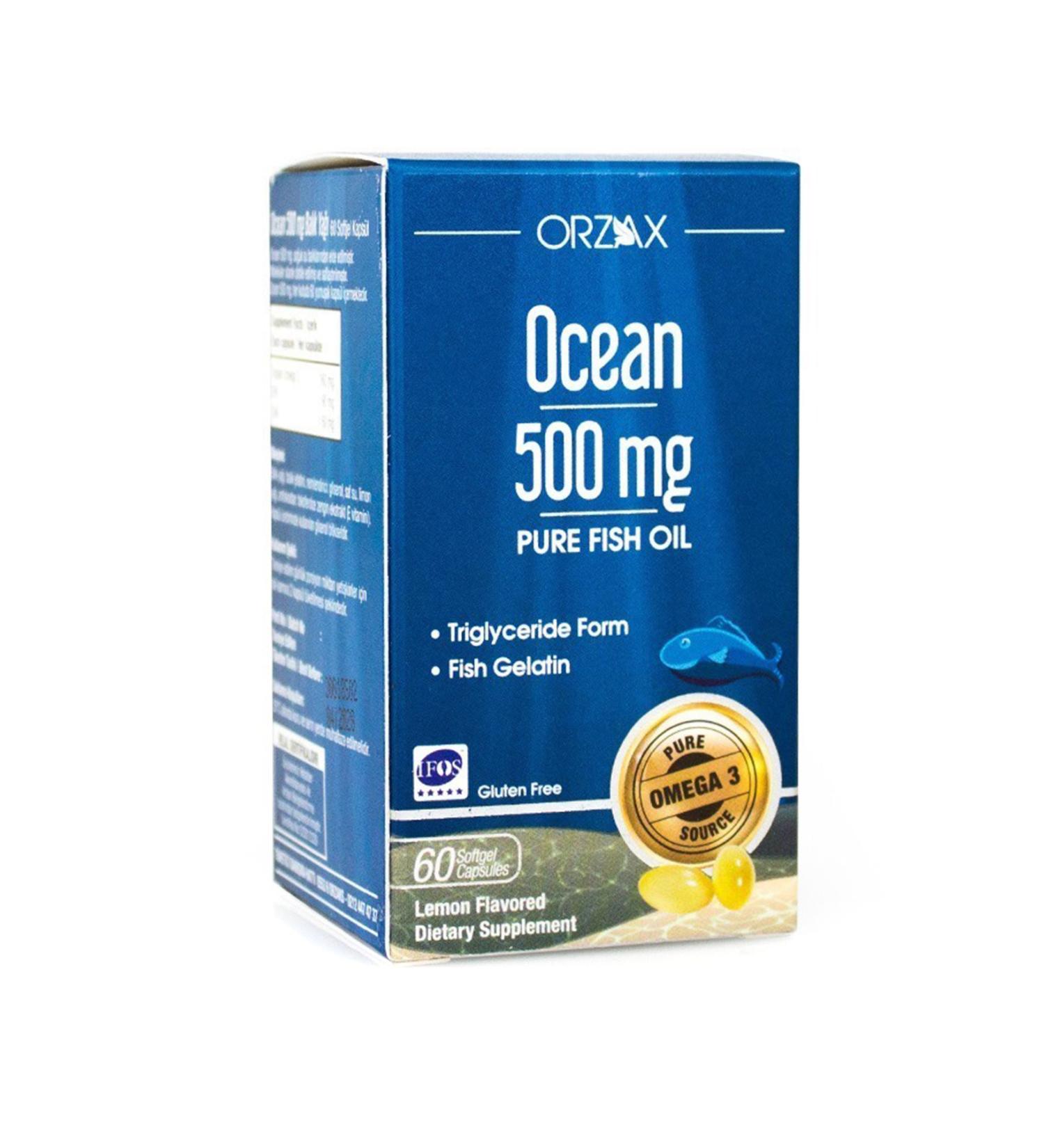 Ocean Pure Fish Oil 500 mg 60 Capsules