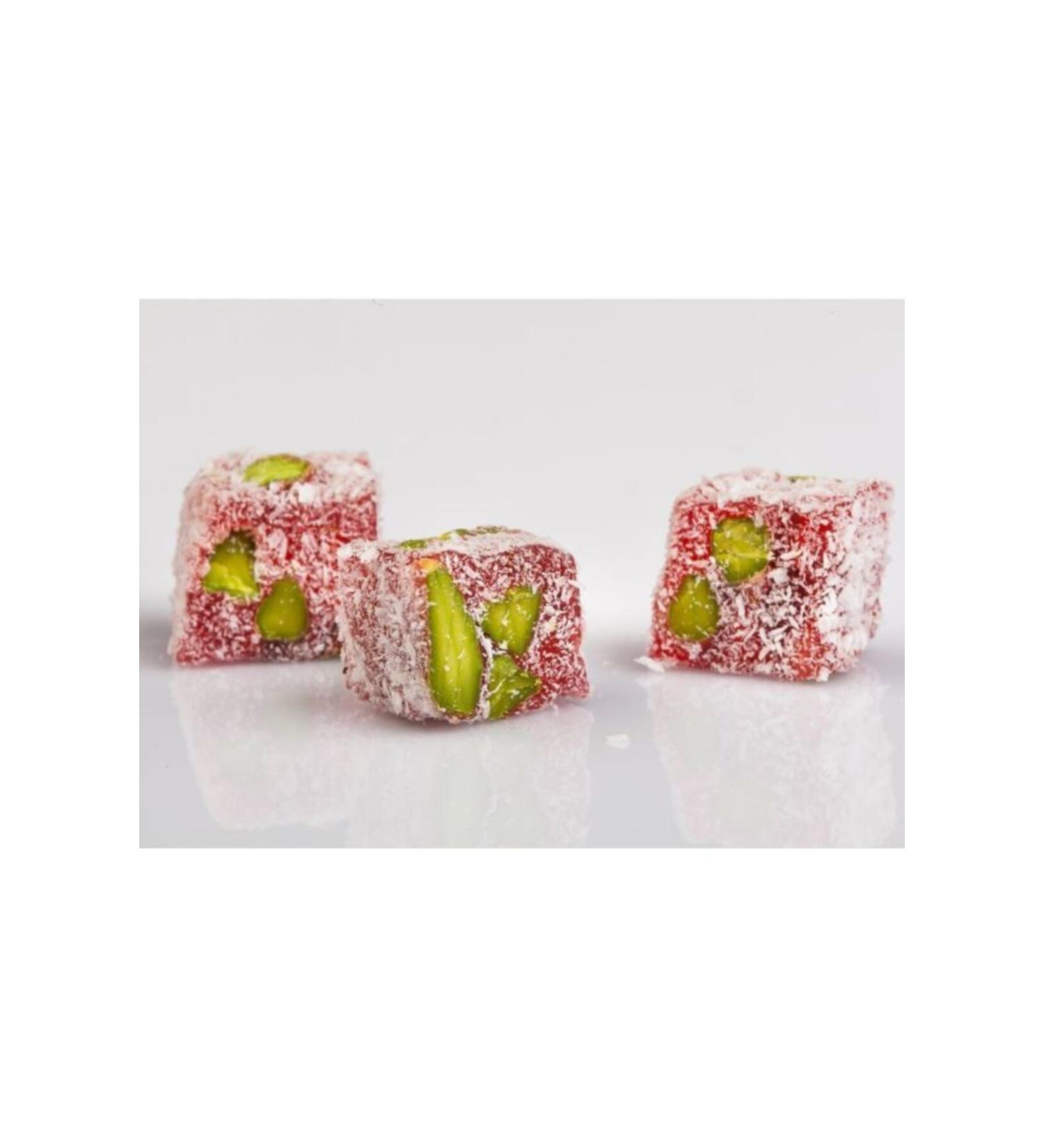 Bal eker Double Roasted Pomegranate Flavored Pistachio Mini Turkish Delight 3 Kg
