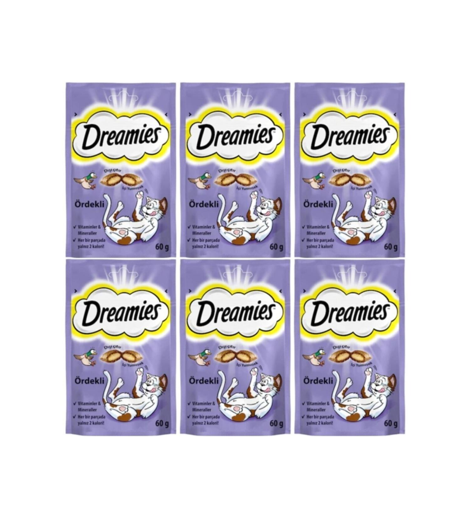 Dreamies Cat Reward Food Duck 60 gr 6 Pieces