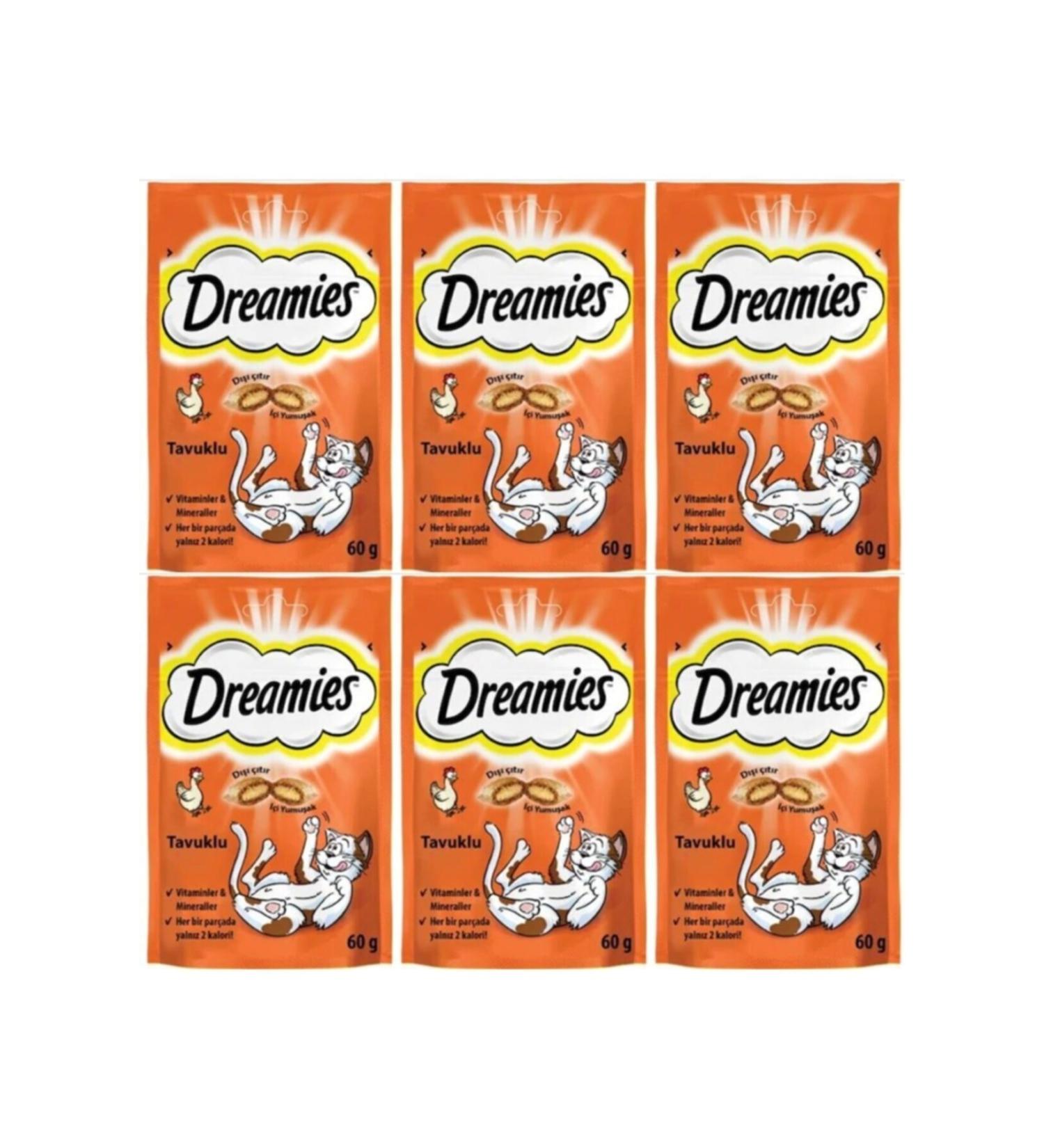 Dreamies Cat Reward Food Chicken 60 gr 6 Pieces