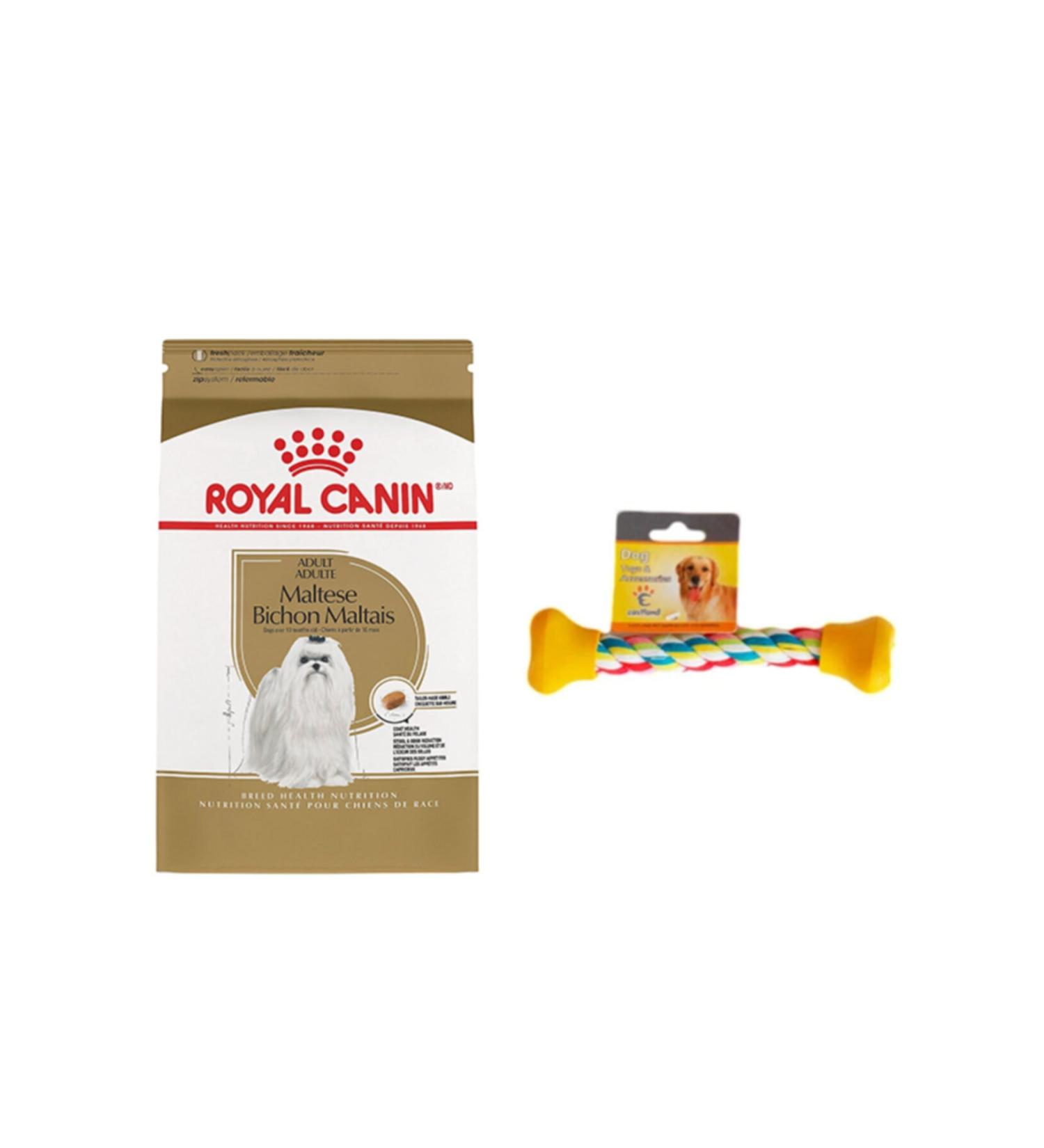 Royal Canin Maltese Dog Food 1.5 Kg + Dog Bite Rope (original)