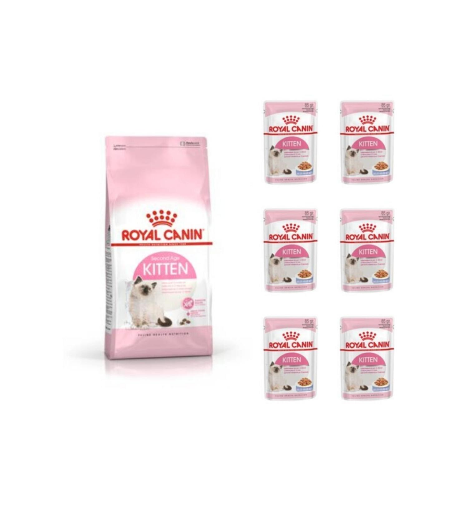 Royal Canin Kitten 2 Kg. + 6 Kitten Wet Food