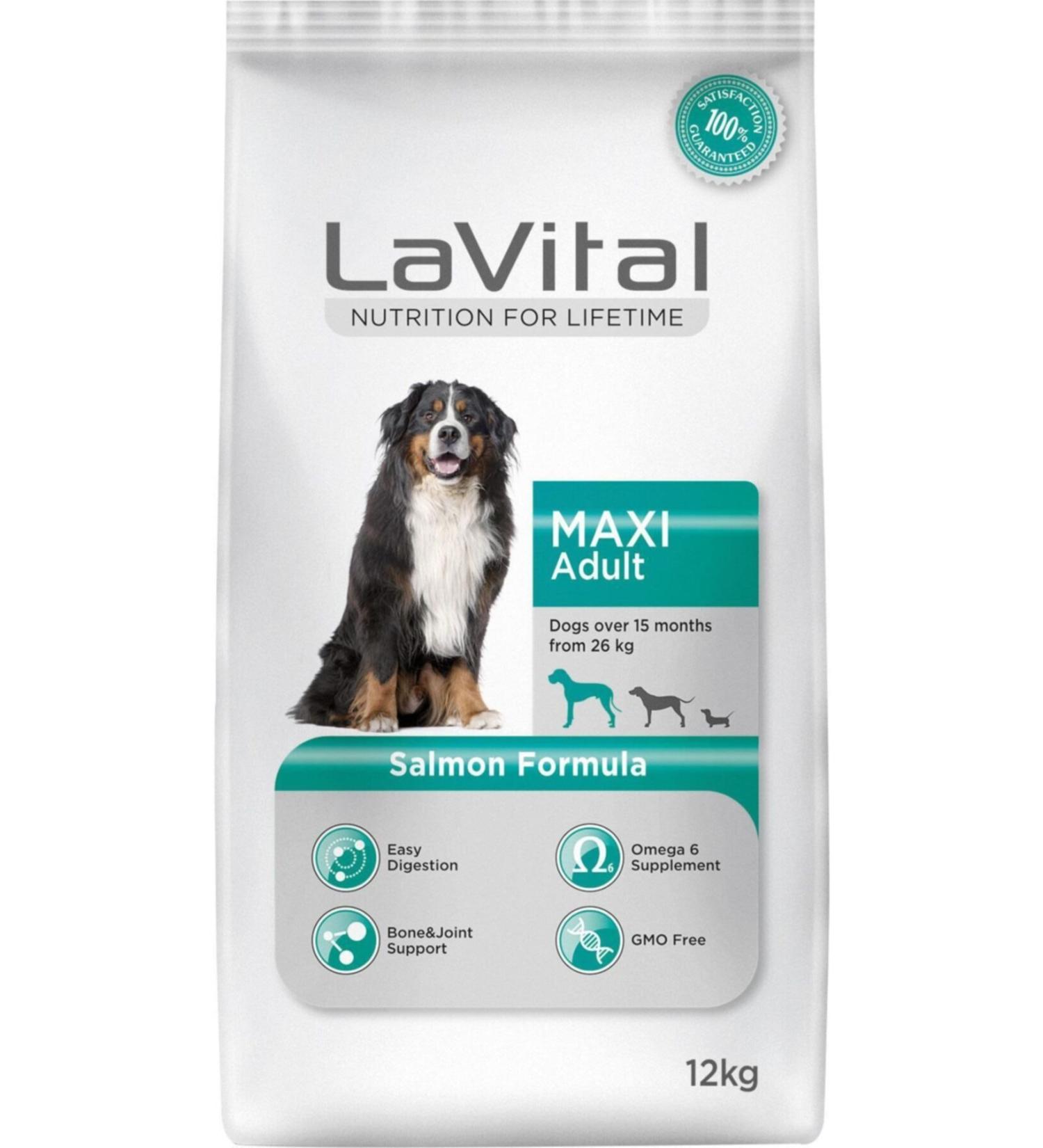 La Vital Lavital Large Breed Adult Dog Food with Salmon 12 kg